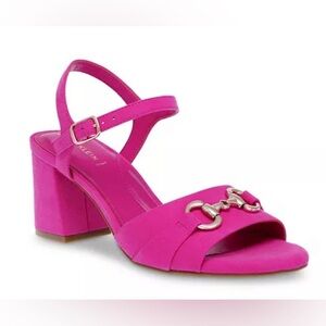 ANNE KLEIN REM Fuchsia Block Heel Dress Sandals NIB sz6